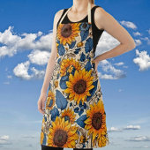 Blauw Weide Jurk Schort
