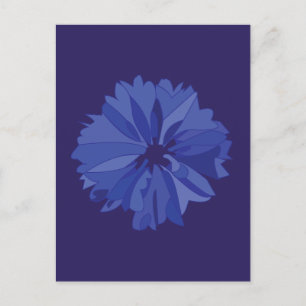 Blauw weiland korenbloem bloempatroon briefkaart