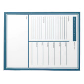 Blauw wekelijks om lijst te doen notitieblok (Voorkant)