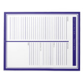 Blauw wekelijks om lijst te doen notitieblok (Voorkant)