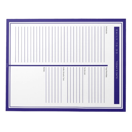 Blauw wekelijks om lijst te doen notitieblok (Voorkant)