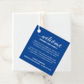 Blauw welkom Afstuderen uit de stad gast geschenk Bedankjes Labels (In situ)