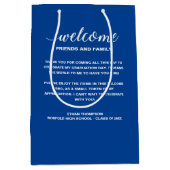 Blauw welkom Afstuderen uit de stad gast geschenk  Medium Cadeauzakje (Voorkant)