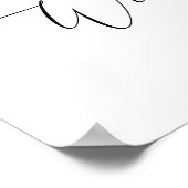 Blauw welkomstbord voor huwelijks- of babyshowerpo poster (Hoek)