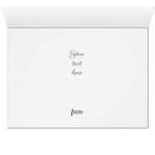 Blauw Wenskaart voor kerstsieraardenblauw (Binenzijde Horizontaal (Onderkant))