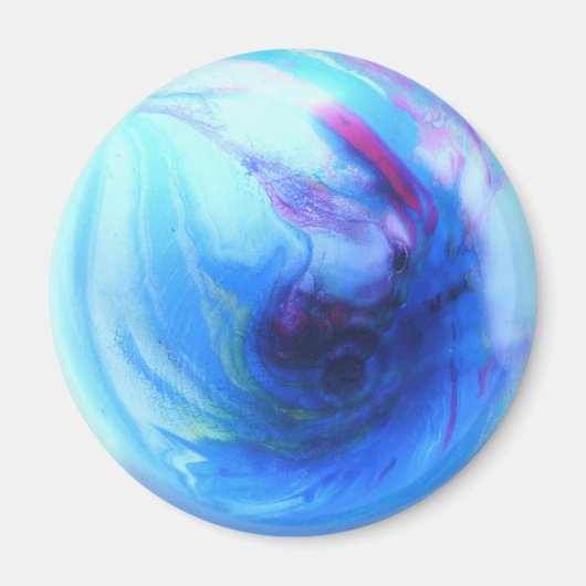 Blauw Wereldbol Magneet (Voorkant)