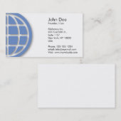 Blauw Wereldbol Visitekaartje (Voorkant / Achterkant)