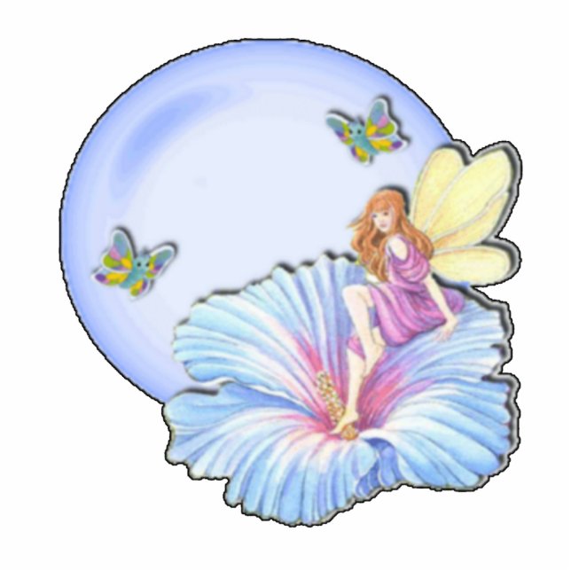 Blauw Wereldbol — Zuiverheid Staand Fotobeeldje (Voorkant)