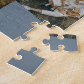 Blauw Werelds Beste Papa 7 Foto Collage Legpuzzel (Zijkant)