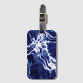 Blauw wervelend patroon bagagelabel (Voorkant (verticaal))