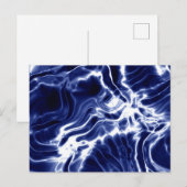 Blauw wervelend patroon  briefkaart (Voorkant / Achterkant)