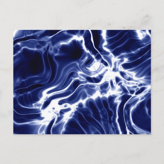 Blauw wervelend patroon  briefkaart (Voorkant)