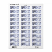 Blauw wervelend patroon  etiket (Full Sheet)