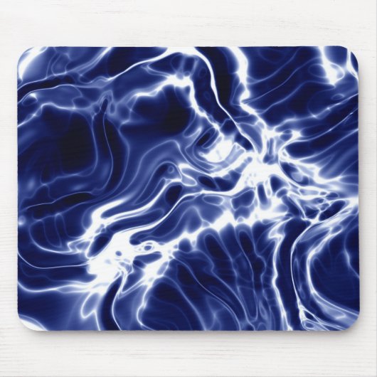 Blauw wervelend patroon  muismat (Voorkant)