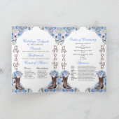 Blauw Western Charro Quinceañera Programma (Binnen)