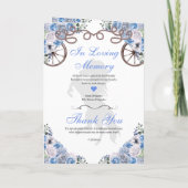 Blauw Western Charro Quinceañera Programma (Achterkant)