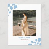 Blauw Western Cowboy Boy Baby shower Uitnodiging (Achterkant)