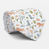 Blauw Western thema Stropdas (Opgerold)