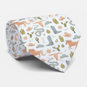 Blauw Western thema Stropdas