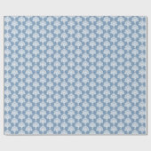  blauw | White Damask Wrapping Paper Cadeaupapier (Vlak)