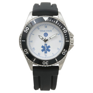 Blauw White EMT Custom Monogram Watch Horloge