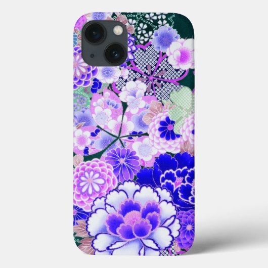 BLAUW WHITE FLOWERS Peony, Rozen Japanse Floral Ca Case-Mate iPhone Case (Achterkant)