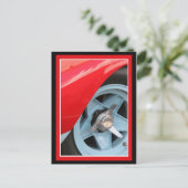 Blauw wiel en Knockoff Briefkaart (Staand voorkant)