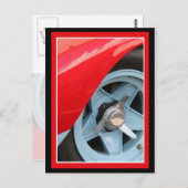 Blauw wiel en Knockoff Briefkaart (Voorkant / Achterkant)