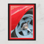 Blauw wiel en Knockoff Briefkaart (Voorkant)