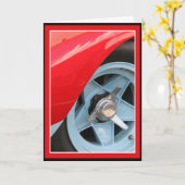 Blauw wiel en Knockoff Kaart (Gele Bloem)