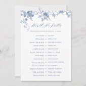 Blauw wil ze liever Vrijgezellenfeest spel Kaarten (Voorkant)