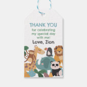 Blauw wild dier cadeaulabel (Voorkant)