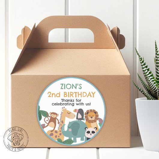 Blauw Wild Dier Ronde Sticker