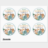 Blauw Wild Dier Ronde Sticker (Vel)