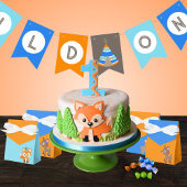 Blauw Wild Een Verjaardag Bunting Hangende Banner