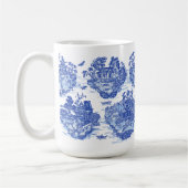 Blauw wild konijn Deer Fox Bird Koffiemok (Links)