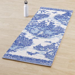 Blauw wild konijn Deer Fox Bird Toile Yogamat