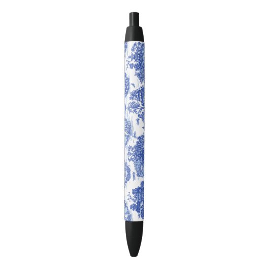 Blauw wild konijn Deer Fox Bird Toile Zwarte Inkt Pen (Voorkant Verticaal)