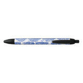 Blauw wild konijn Deer Fox Bird Toile Zwarte Inkt Pen (Achterkant)