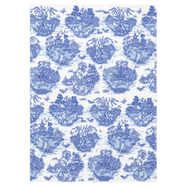 Blauw wild konijn fox deer Oriental Design Tafelkleed