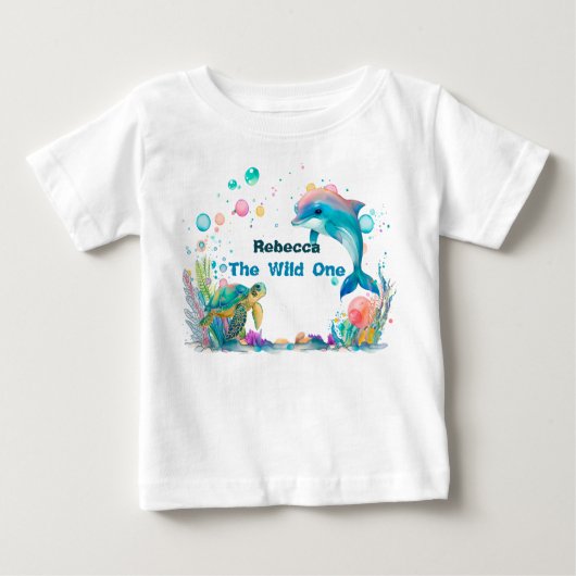 Blauw Wild One, Oceanic Adventure party T-shirt (Voorkant)