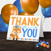 Blauw Wild Tribal Fox Party bedankje Bedankkaart