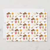 Blauw Wild West Eerste Rodeo Baby Jongen 1e Verjaa Bedankkaart (Achterkant)