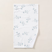 Blauw Wildbloempatroon Bad Handdoek (Handdoek)
