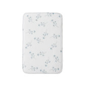 Blauw Wildbloempatroon Badmat (Voorkant Verticaal)