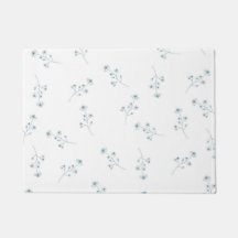 Blauw Wildbloempatroon