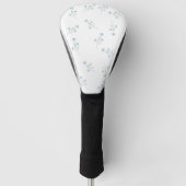 Blauw Wildbloempatroon Golfheadcover (Voorkant)
