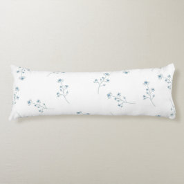 Blauw Wildbloempatroon Lichaamskussen