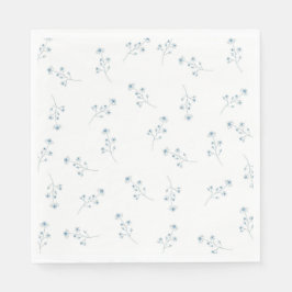 Blauw Wildbloempatroon Servet