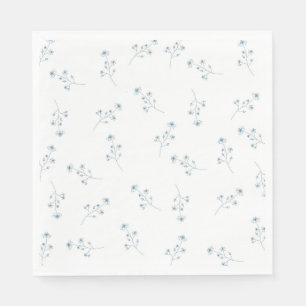 Blauw Wildbloempatroon Servet